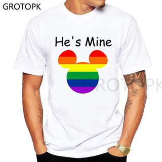 Image of thu nhỏ Creative Mickey design tshirt men Pride LGBT gay lesbian rainbow prints Harajuku casual T shirt unisex couple clothes #1