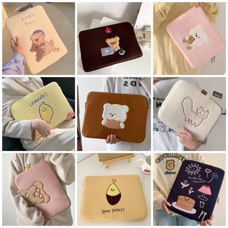 Laptop bag Korean style cute portable shockproof fluff protection suitable for 10/11 inch 13/14 inch 15/15.6 inch