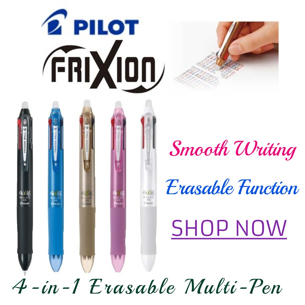 Pilot Frixion Ball 4in1 0.5mm Erasable MultiPen Shopee Singapore