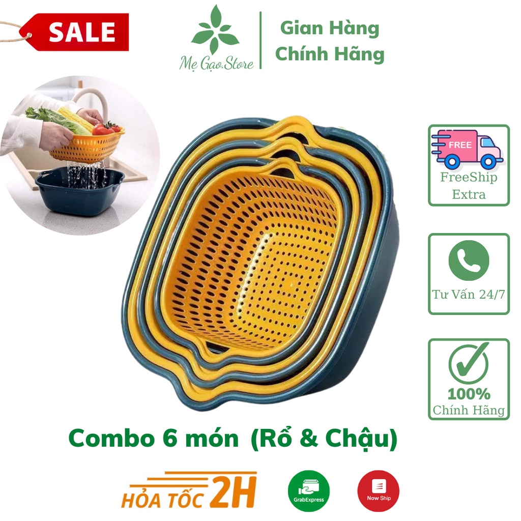 Combo 6 dry plastic baskets set kset plastic baskets 6item durable 5