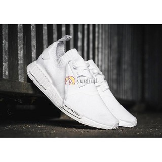 Yuehuif Adidas Nmd R1 Primeknit Japan Pack Triple White Shopee Singapore