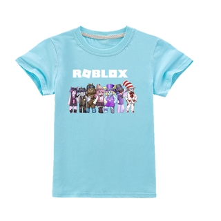 Roblox Boys Short Sleeve Shirt Cartoon Summer Clothing Cotton Tee Shirt Shopee Singapore - roblox t shirt dinosaur
