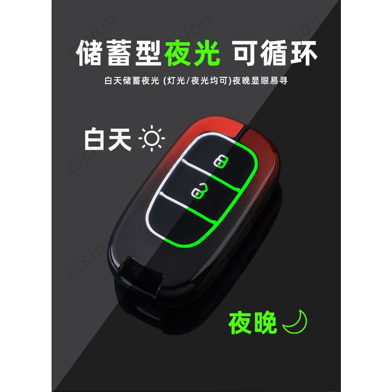 Luminous Zinc Alloy Remote Smart Car Key Cover Case Fob Holder Shell Bag Keychain For Honda CRV City Civic Accord HRV Vezel 2020 2021 2022