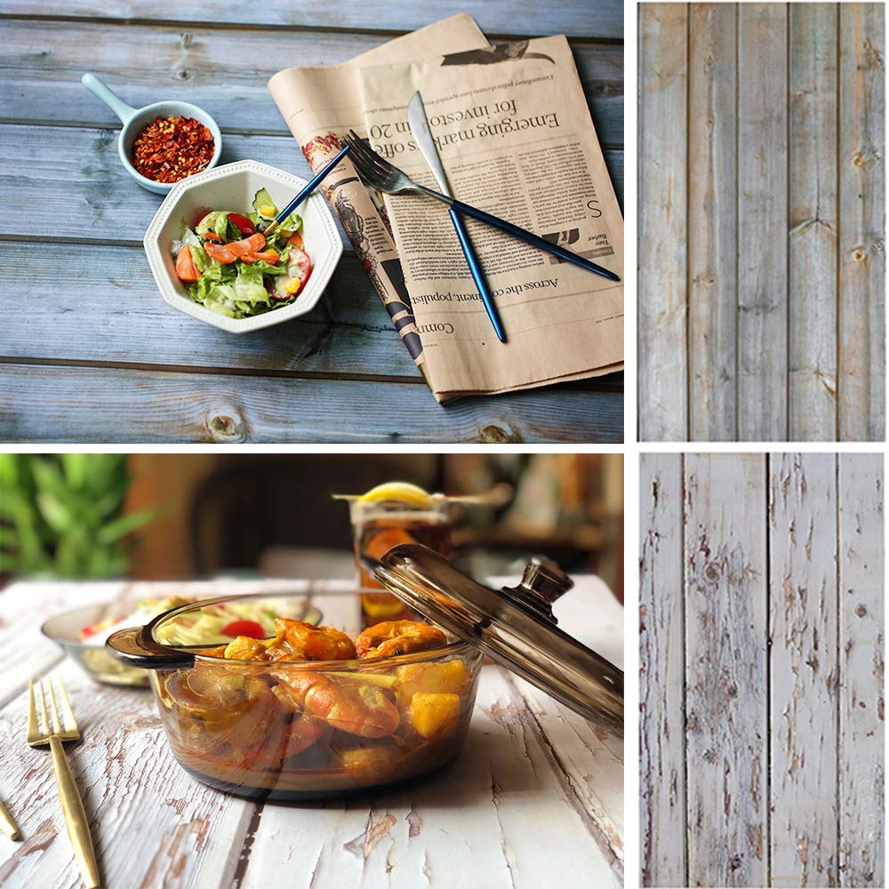 2-in-1 56X90CM Wooden Texture Photo Backdrop Paper for food photography |  Shopee Singapore