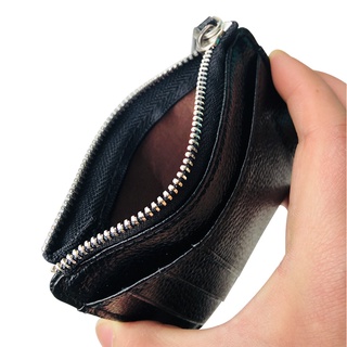 Hot Sale Men Wallet Solid Color Textured Pu Zipper Card Holder Mini Coin Purse New #1