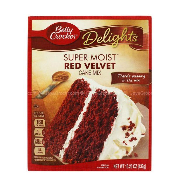 Shop Malaysia Betty Crocker Super Moist Red Velvet Cake Mix 432g Shopee Singapore