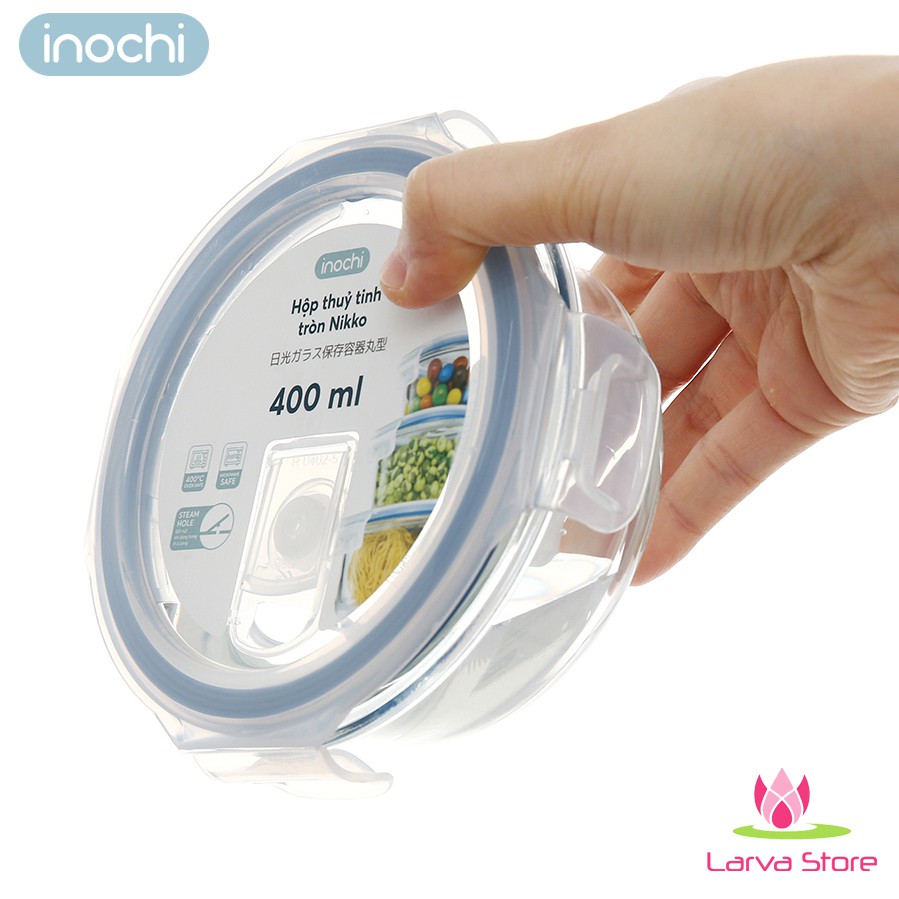 Nikko Inochi Round Glass Box 400ml Grid Safe Glass Shopee Singapore