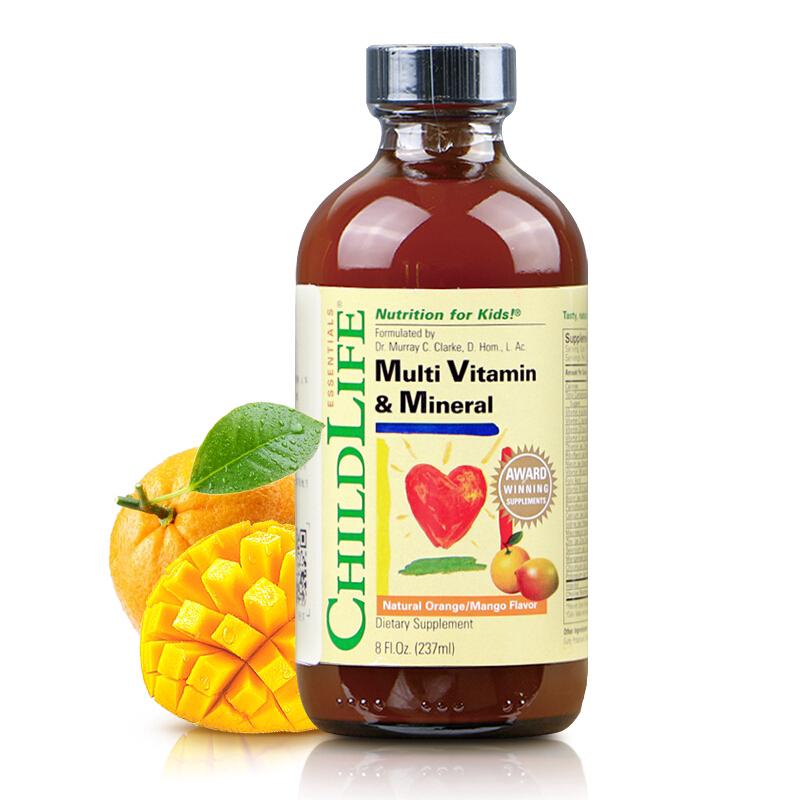 Childlife Multi Vitamin & Mineral, Natural Orange/ Mango Flavor 237ml