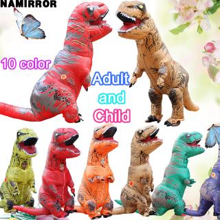 Image of Inflatable Dinosaur Trex Costume Suit Halloween Cosplay Air Fan Operated Blow Up Fancy Dress Party Animal Costume