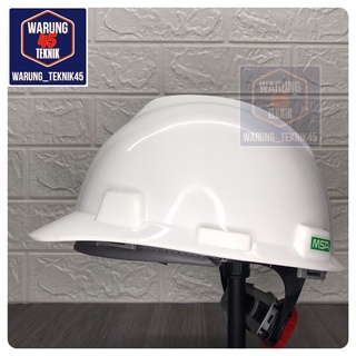 PUTIH LOKAL Helmet Project SAFETY V GUARD Brand MSA Local SNI Suspence FASTRACK Fastracy -White