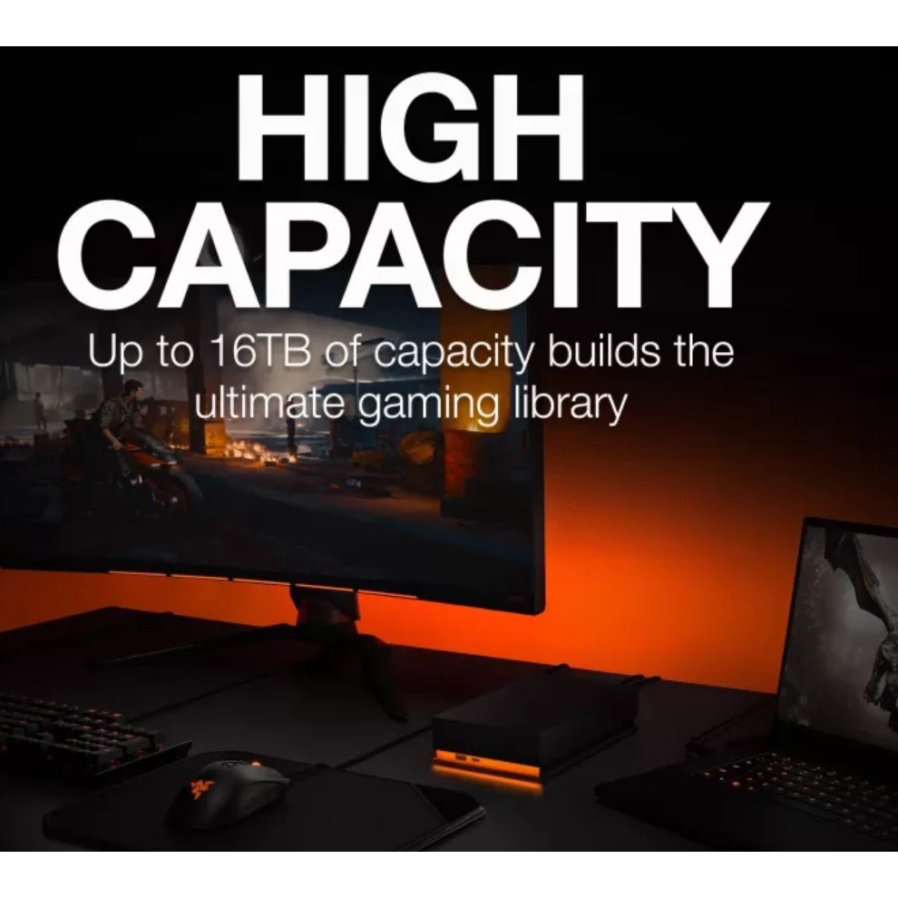Seagate Firecuda Gaming Hub External USB 3.2 16TB - 3 Years Local SG Warranty
