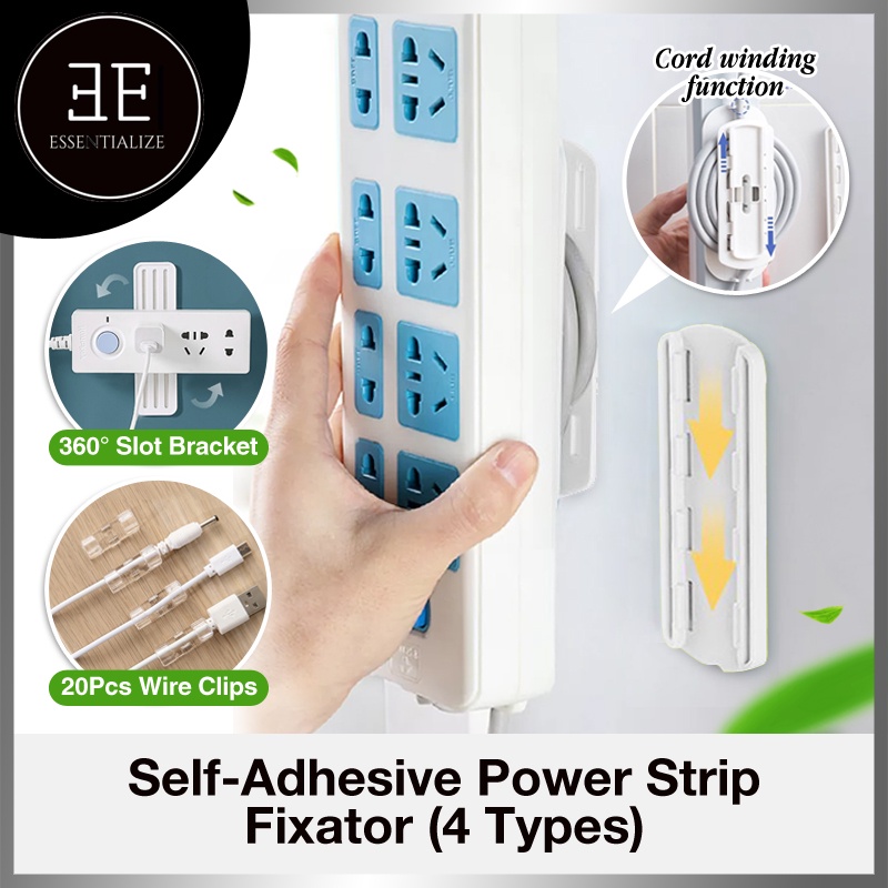 Self Adhesive Power Strip Holder Fixator,Extension Socket,Cable