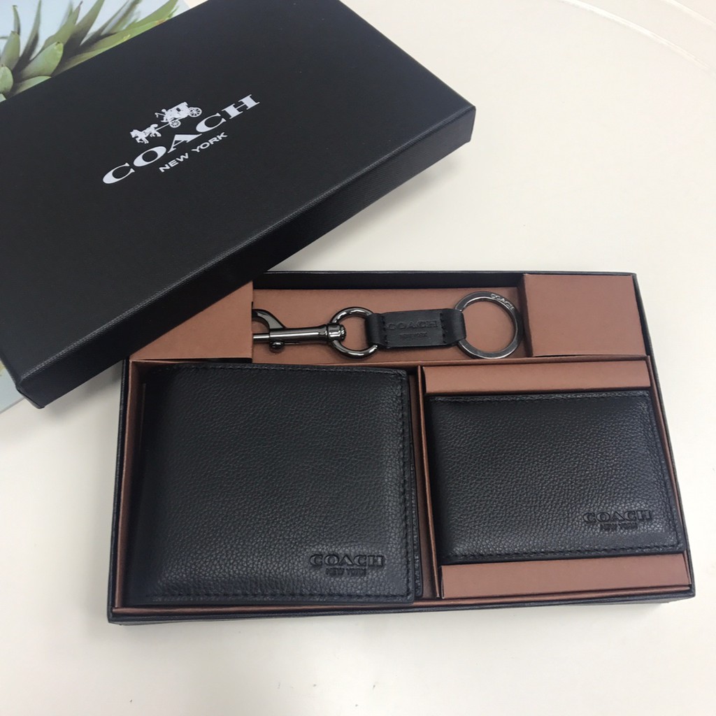 Coach Keychain Wallet Men's Literacy Basics