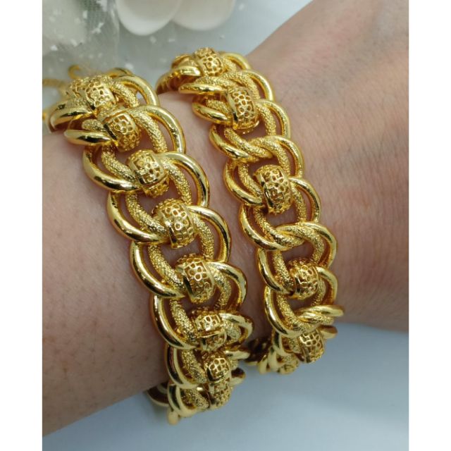 Emas Korea Sadur 24k Gelang Tangan Dewasa Coco Candy Viral Cop 916 Harga Termurah Beecost