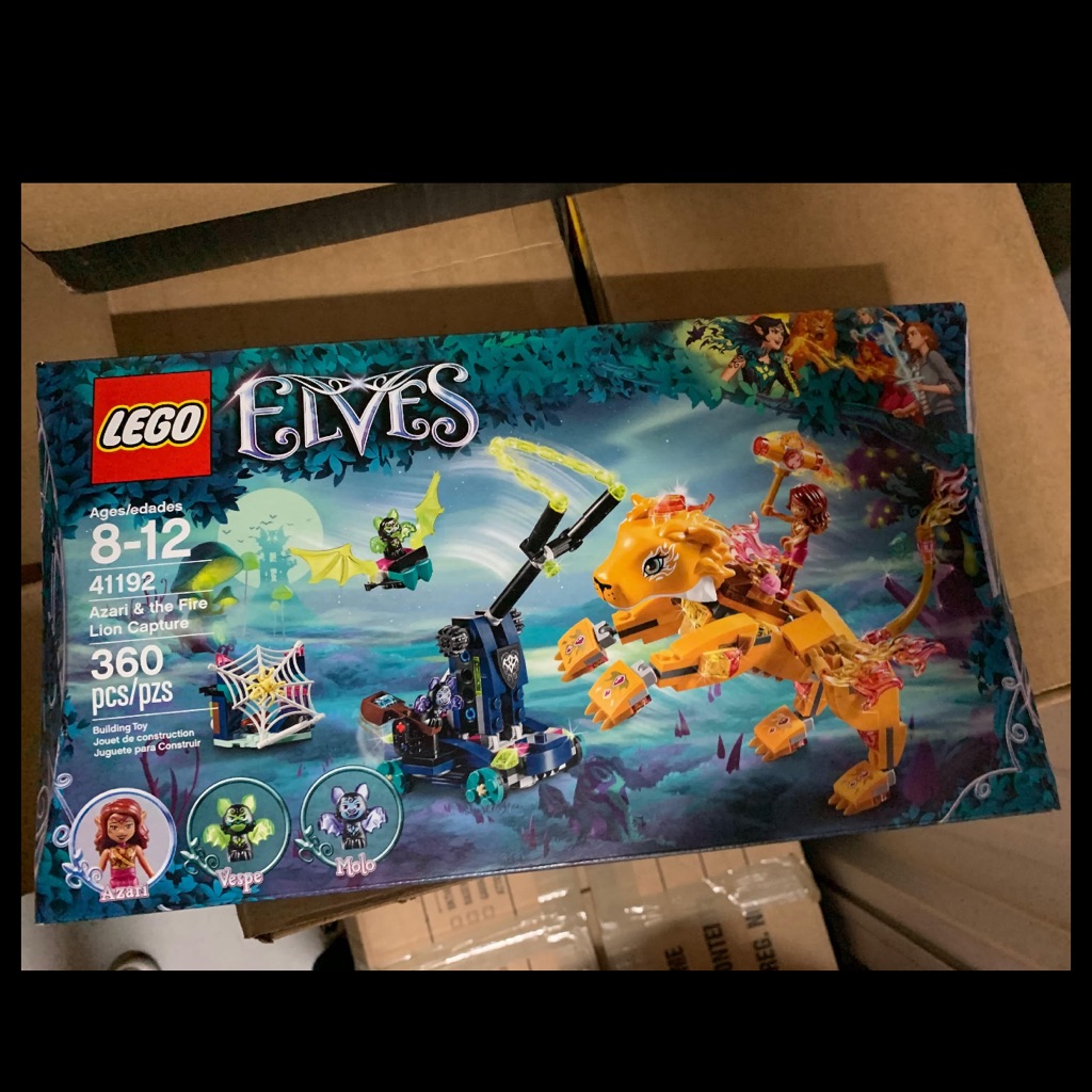 lego elves azari & the fire lion capture 41192