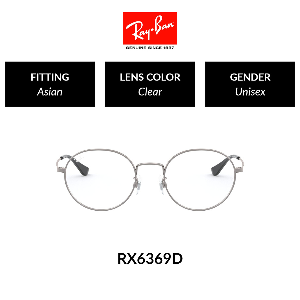 Ray Ban Phantos Rx6369d 2502 Unisex Asian Fitting Eyeglasses Size 50mm Shopee Singapore