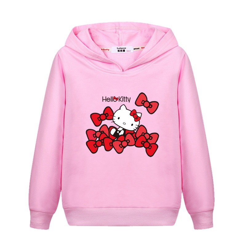 Cartoon Cute Hello Kitty Womens Hoodies 3D Print Pullover Tops Sweatshirt 