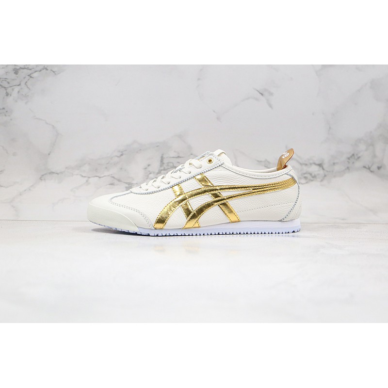 onitsuka white and gold