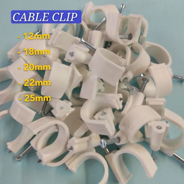 Cable Clip PVC Round Cable Nail Clip Wire Holder 12mm,18mm,20mm,22mm
