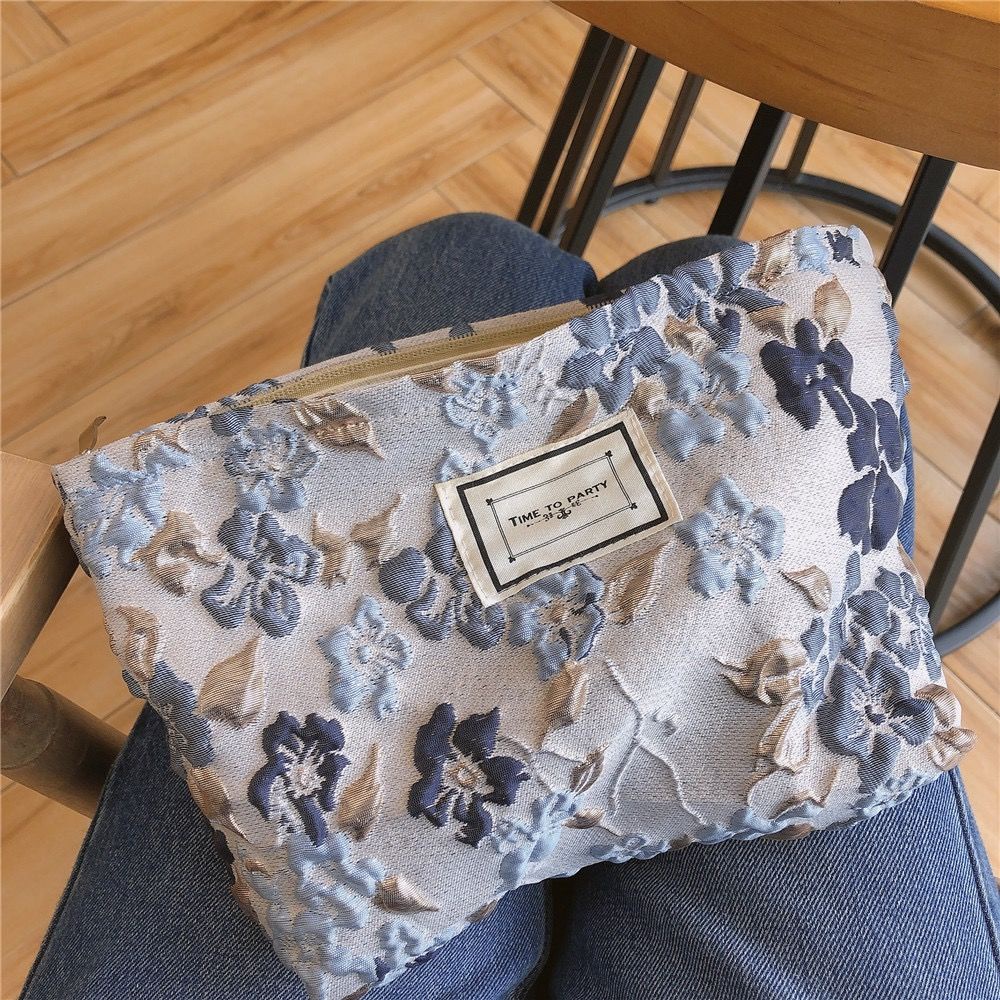 flower cosmetic bag