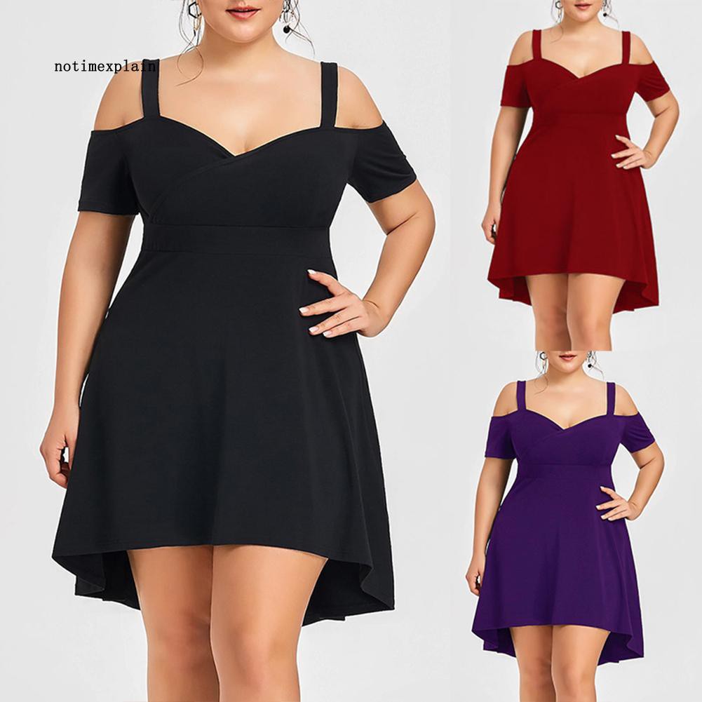 plus size off the shoulder summer dress