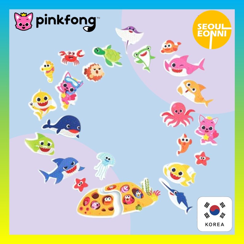 [Pinkfong] Baby Shark family bath sticker Shopee Singapore