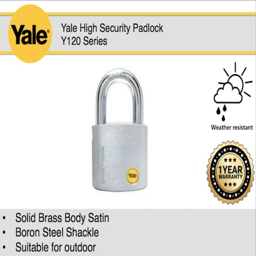 Yale High Security Padlock Y120 Series / HDB Padlock / Metal Gate