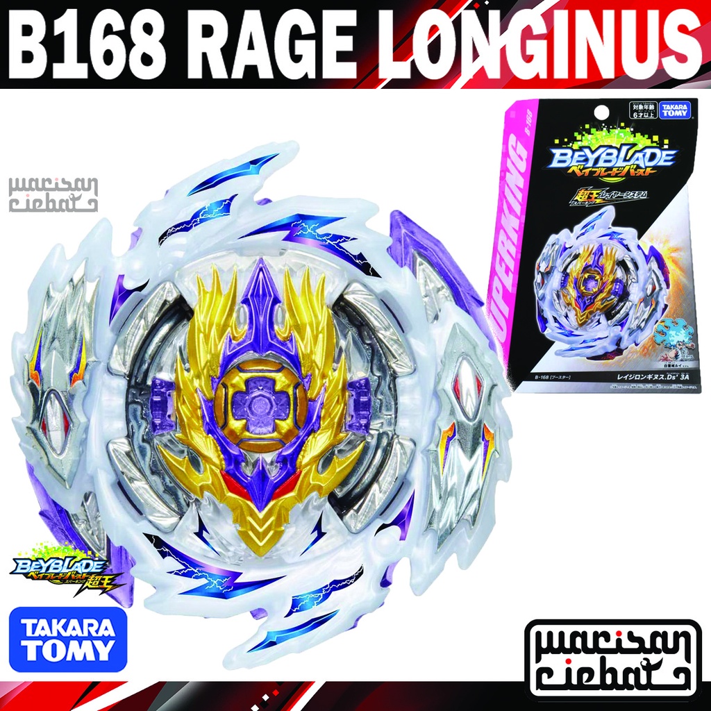 Takara Tomy Beyblade Burst Superking B168 Rage Longinus Destroy' 3A