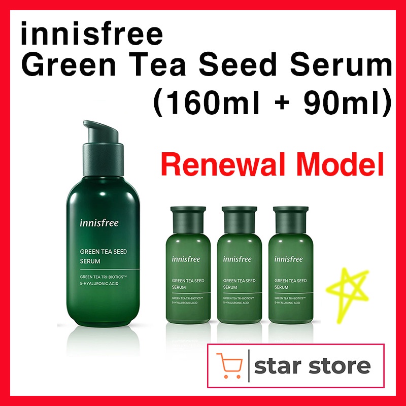 [Innisfree]Green Tea Seed Serum 160ml + 90ml SET (NEW),Korea beauty skincare set Shopee Singapore