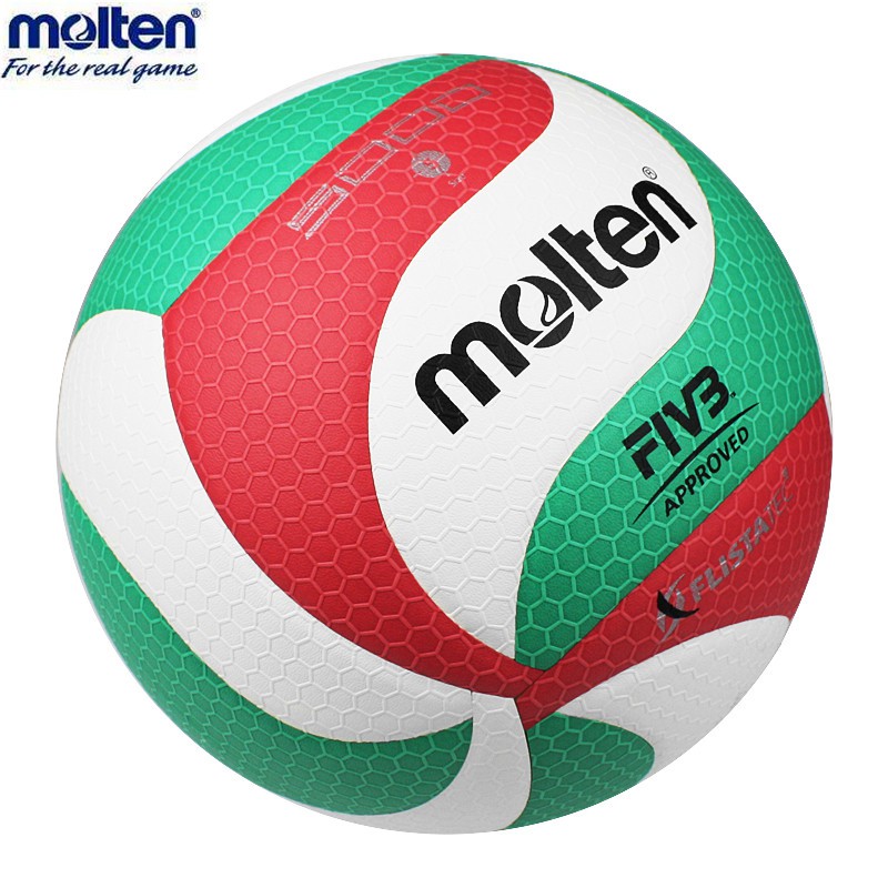 Molten Volleyball Ball Official V5 M5000 Leather Indoor Outdoor Volley Game Ball 