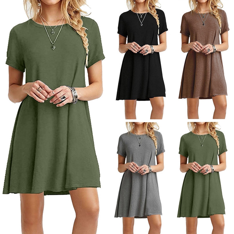 a line tee shirt dress