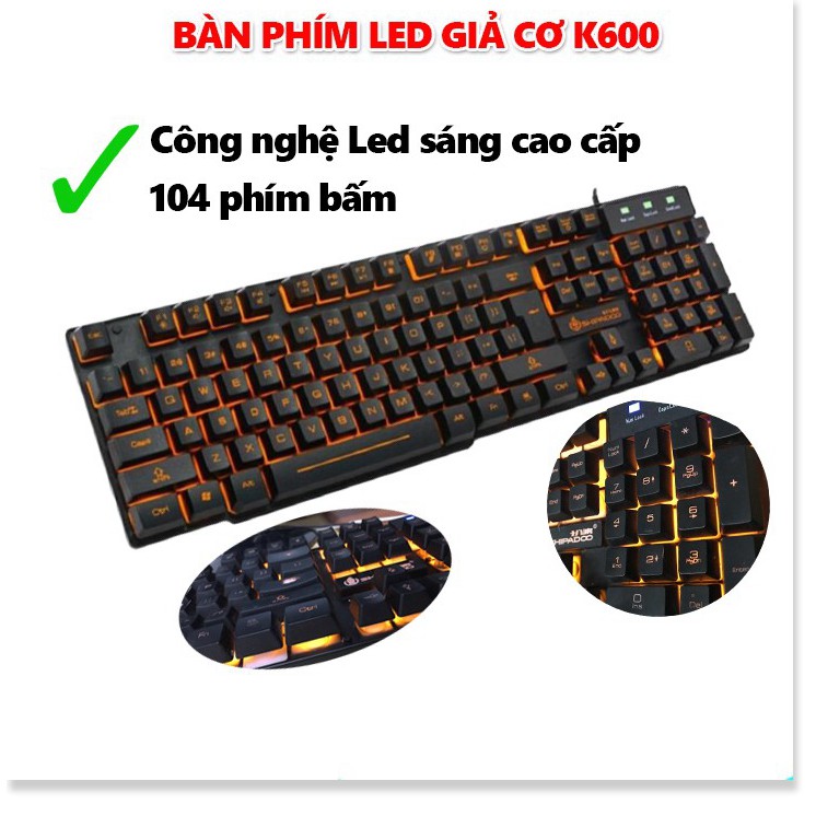 Mechanical Fake Keyboard, Gameming Keyboard K600 Very Sensitive And