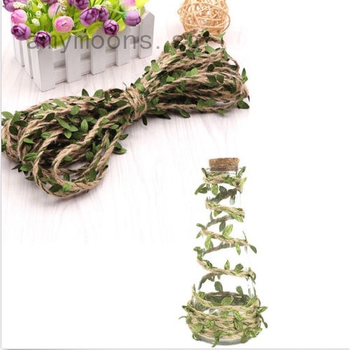 2m Artificial Leaves Twine String Silk Flower Garlands Diy Wedding