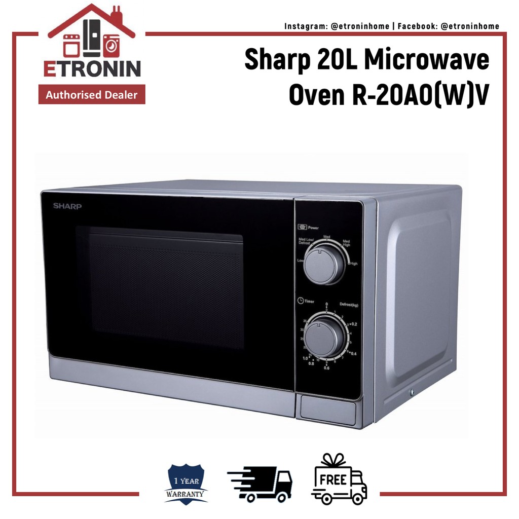 Sharp 20L Microwave Oven R20A0 R20A0(S)V R20A0(W)V Shopee
