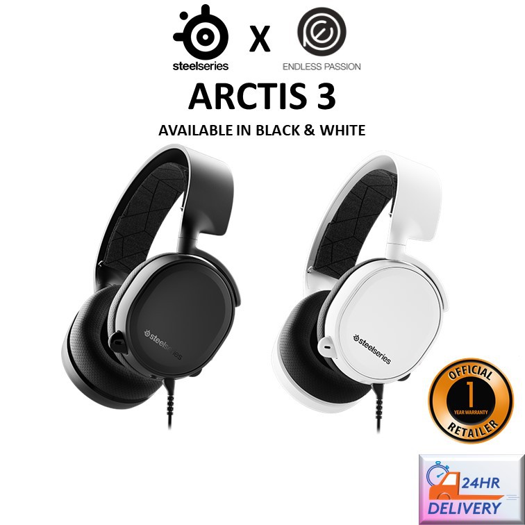 steelseries 61506 arctis 3 white gaming audio