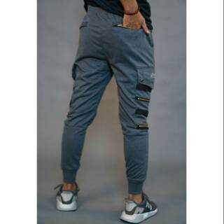 JOGGERPANTS DOUBLE  ZIPPER  PANEL LONG JOGGER  SPORTS 