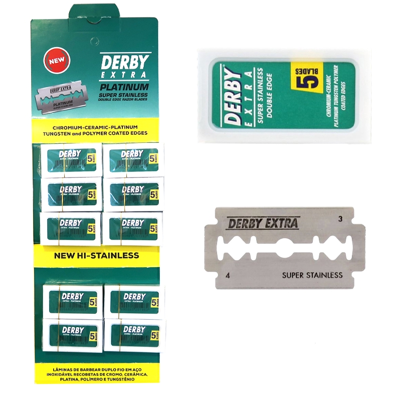 50 Blades of Derby Extra Platinum Stainless Double Edge Safety Razor Blades Shopee Singapore
