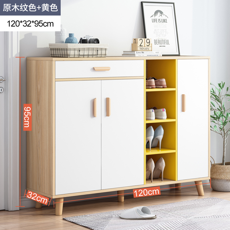 Titan Nordic Shoe Cabinet Home Entrance Large Capacity Storage Porch Cabinet Simple Multifunctional Wooden Small Apartment Locker Shopee Singapore