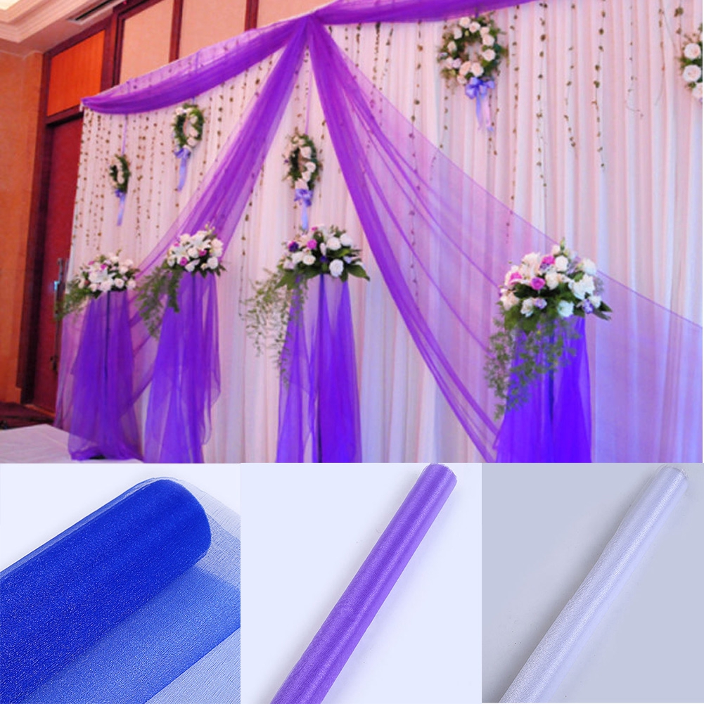 10m Tulle Diy Wedding Chair Cover Curtain Decorations Backdrop