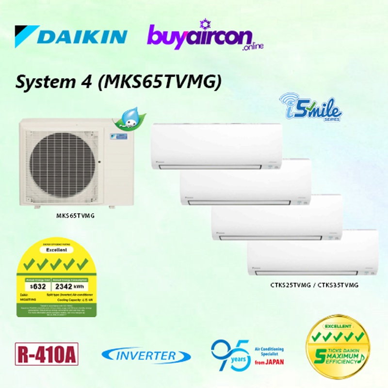 R A Daikin System Aircon Mks Tvmg Ismile Wifi Ticks Free