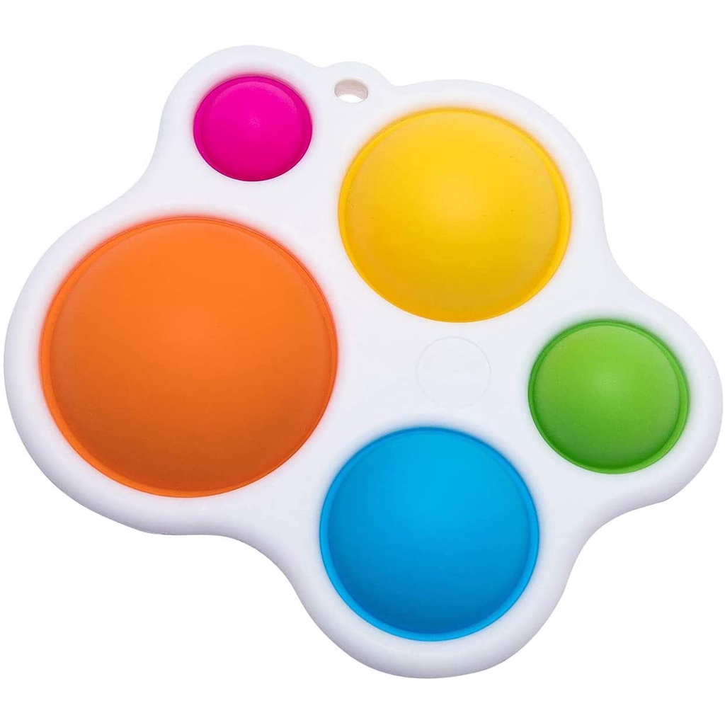Baby Simple Dimple Sensory Toys--Silicone Flipping Board Key Chain Kids Toy 