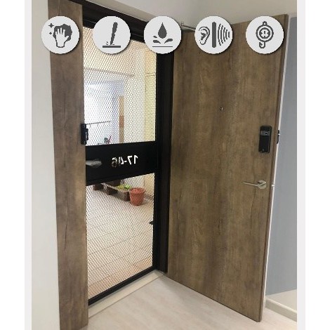 In House Laminate Fire Rated Hdb Main Wooden Door Double Leaf 4 7 Feet