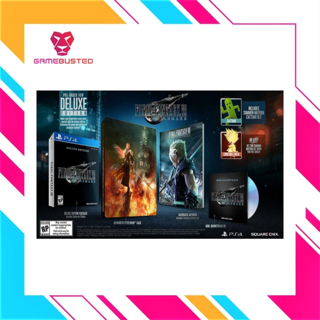 Ps4 Final Fantasy Vii Remake Deluxe Edition R2 Shopee Singapore