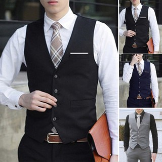 Image of Men's Formal Business Vest Suit Slim Fit