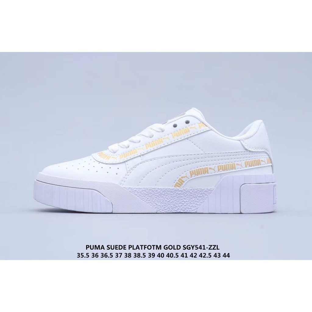 puma suede white gold