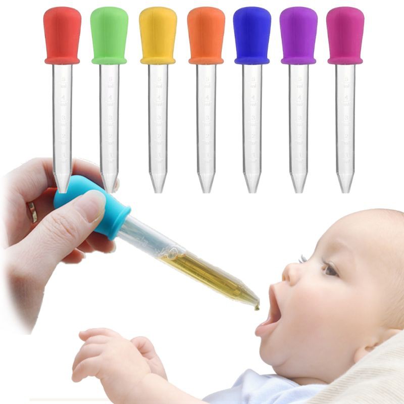 5ml Silicone Pipette Liquid Food Dropper Plastic Baby Feeding Medicine