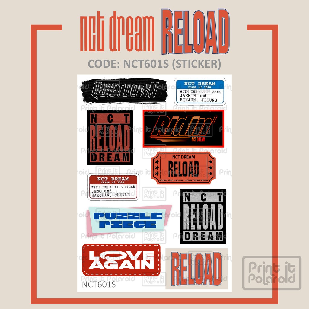 nct dream reload stickers hp laptop case book diy sticker kpop korean tumblr name kpop aesthetic shopee singapore