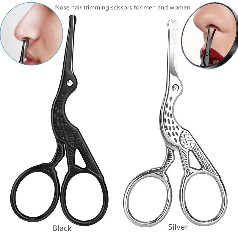 2Colors Optional Crane Scissors(1pcs),Nose Hair Trimmer, Stainless Steel  Safety Nose Hair Scissors f | Shopee Singapore