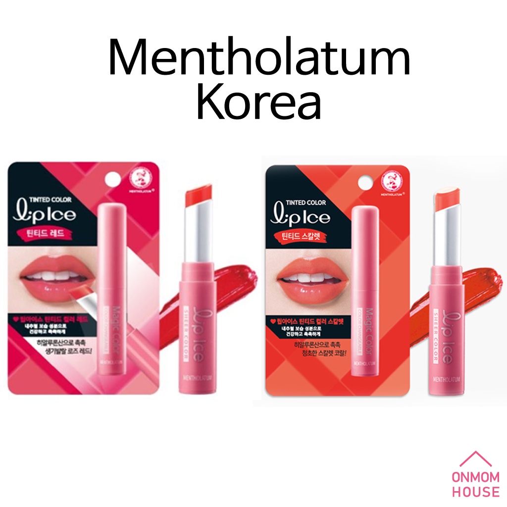 [Mentholatum Korea] Lipice Sheer Tinted Color Lip Balm 2g Red, Scarlet ...