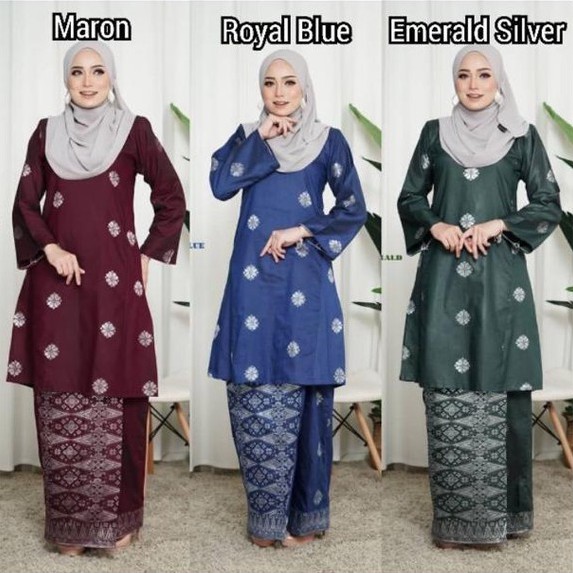 Shop Malaysia Baju Kurung Songket Tenun Bunga Tabur Hot Selling Shopee Singapore